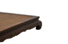  large antique northern Chinese Ming Dynasty style kang opium bed with cabriole legs and hand-carved frieze in scroll pattern C.1900