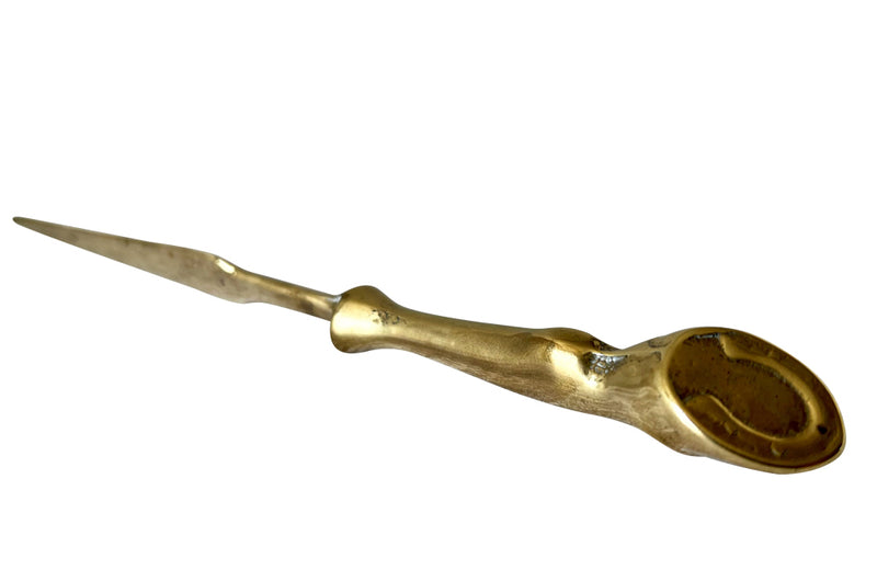Elegant French letter opener with horse hoof to the hilt. Mid 20th Century