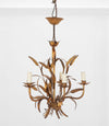 GILT METAL WHEAT SHEAF CHANDELIER