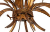 GILT METAL WHEAT SHEAF CHANDELIER