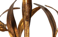 GILT METAL WHEAT SHEAF CHANDELIER