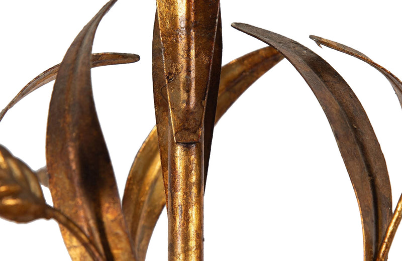 GILT METAL WHEAT SHEAF CHANDELIER