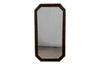 Large chic faux-tortoiseshell lucite and brass mirror in the Dior Home style. Circa 1970