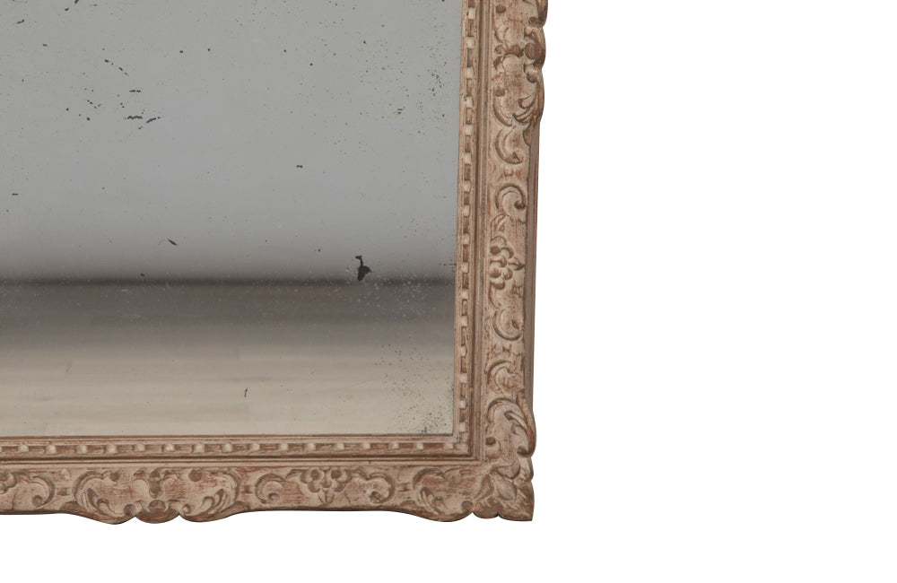 LARGE FRENCH CARVED MONTPARNASSE FRAMED MIRROR