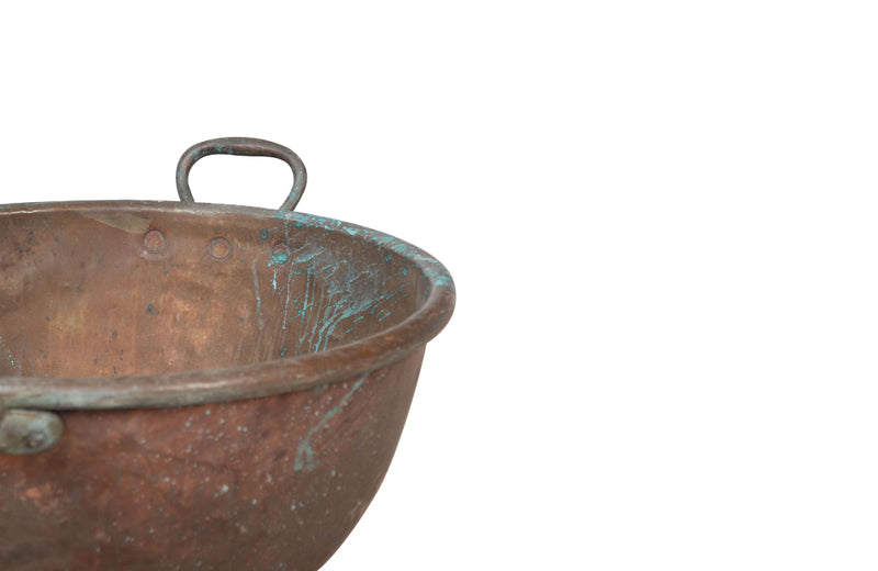 Large 19th Century decorative copper jam vat.