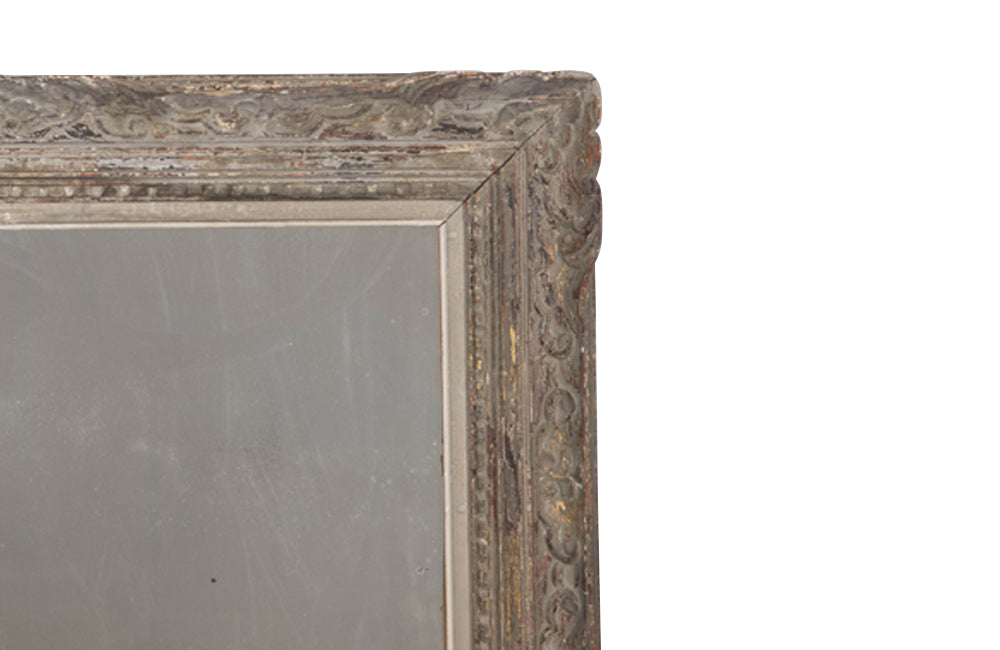 Large Antique French Mirror with Montparnasse frame - Antique Mirror - French Antiques
