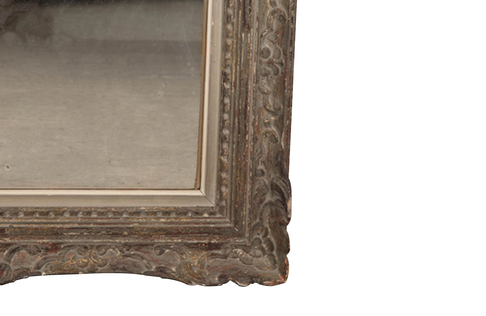 Large Antique French Mirror with Montparnasse frame - Antique Mirror - French Antiques