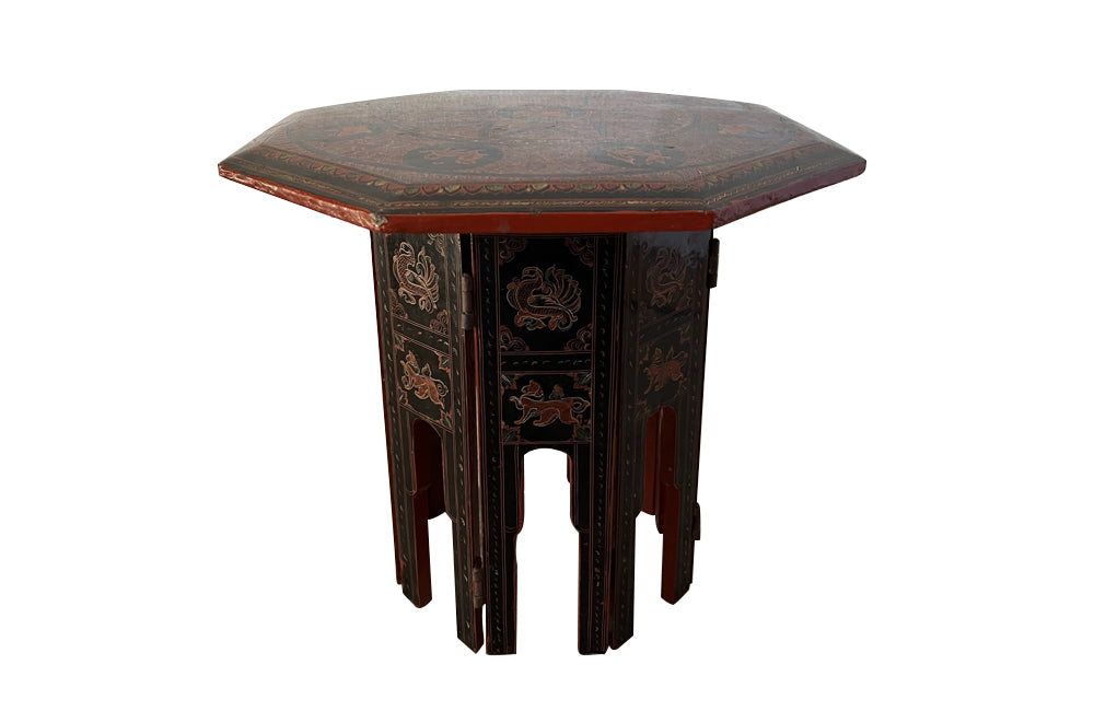 Mid 20th Century Burmese folding occasional table - mid century side table - AD & PS Antiques