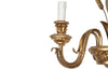 Hollywood Regency style, gilt tole, and giltwood wheat sheaf chandelier 