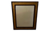 Mid century mirror decorative painted mirror with recessed surround. 