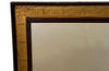 Mid century mirror decorative painted mirror with recessed surround.