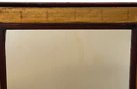 Mid century mirror decorative painted mirror with recessed surround.