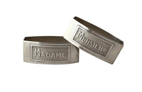 PAIR OF ART DECO MADAME & MONSIEUR NAPKIN RINGS