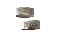 PAIR OF ART DECO MADAME & MONSIEUR NAPKIN RINGS