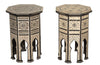 pair of Syrian Moorish style octagonal side tables with mother-of-pearl inlay