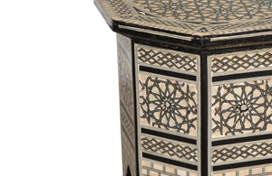pair of Syrian Moorish style octagonal side tables with mother-of-pearl inlay