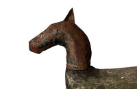 Charming, primitive wooden and iron horse