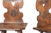 Set of four beautifully carved 19th century Alsacian walnut side or dining chairs