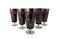 SET OF SIX MURANO TALL GLASSES