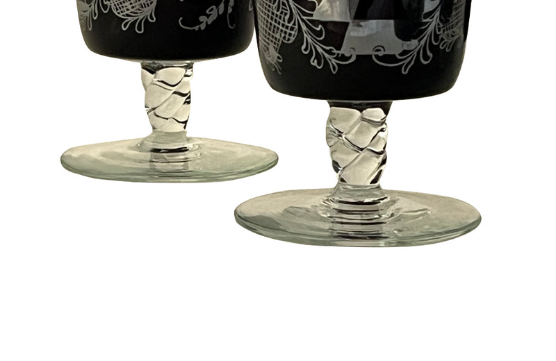 SET OF SIX MURANO TALL GLASSES