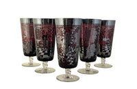 SET OF SIX MURANO TALL GLASSES