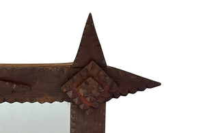 Antique Mirror - French - Art-Populaire folk art mirror - French Antiques - Decorative Antiques - AD & PS Antiques
