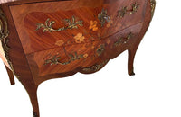 Louis XV Revival Marquetry Commode - French Antique Furniture - Antique Commode  - French Antiques - Decorative Antiques - AD & PS Antiques