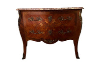 Louis XV Revival Marquetry Commode - French Antique Furniture - Antique Commode  - French Antiques - Decorative Antiques - AD & PS Antiques