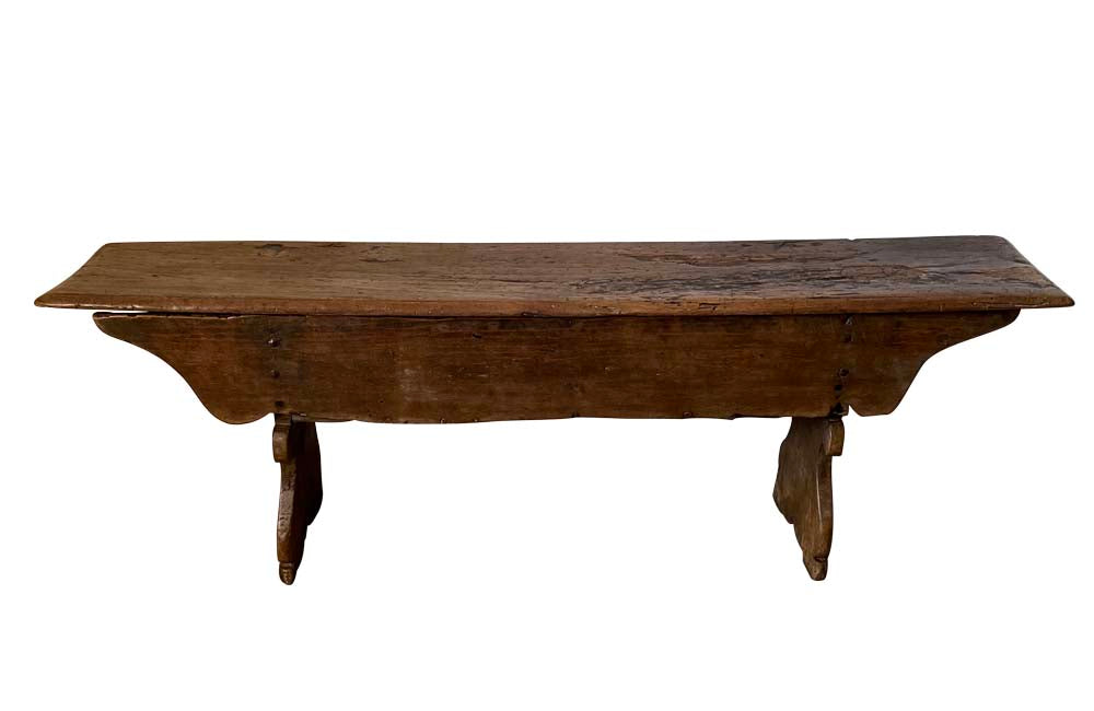 18th Century Fruitwood Lidded Bench Coffer - Decorative Antique ...