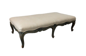 Long Louis XV Revival Footstool-Seating-Footstool-French Antiques-Painted 19th Century Antique Footstool-AD & PS Antiques