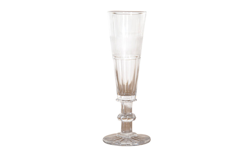 19th Century Crystal Champagne Flutes—Set of 8 — Curio Shop