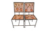 Pair Of Quirky Mosaic Iron Chairs - French Decorative Garden Antiques - Garden Chairs - Mid Century Modern - Quirky Antiques -  Side Chairs - Garden Chairs - Conservatory Furniture - Orangery - Mosaic - Iron Chars - Antique Shops Tetbury - adpsantiques - AD & PS Antiques