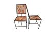 Pair Of Quirky Mosaic Iron Chairs - French Decorative Garden Antiques - Garden Chairs - Mid Century Modern - Quirky Antiques - Side Chairs - Garden Chairs - Conservatory Furniture - Orangery - Mosaic - Iron Chars - Antique Shops Tetbury - adpsantiques - AD & PS Antiques
