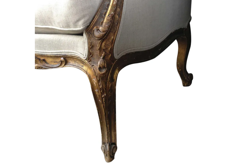 LOUIS XV REVIVAL WING BACK ARMCHAIR