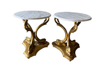 Pair Of Dolphin Side Tables - Italian Decorative Antiques - Mid Century Furniture - Side Tables - End Tables - Pair of Nightstands - Bedside Tables - Decorative Antiques - Tables - Antique Shops tetbury - AD & PS Antiques