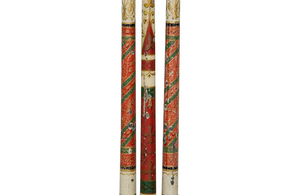 PAIR OF TALL DECORATIVE TOLE TABLE LAMPS