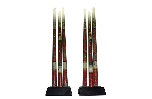 PAIR OF TALL DECORATIVE TOLE TABLE LAMPS
