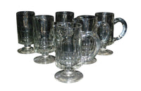 SIX FRENCH CIDER / ALE GLASSES