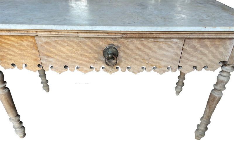 Large French Butchers Presentation Table - Antique Butchers Table - French Antique Furniture - French Antiques - Antique Side Table - Decorative Antiques - AD & PS Antiques  