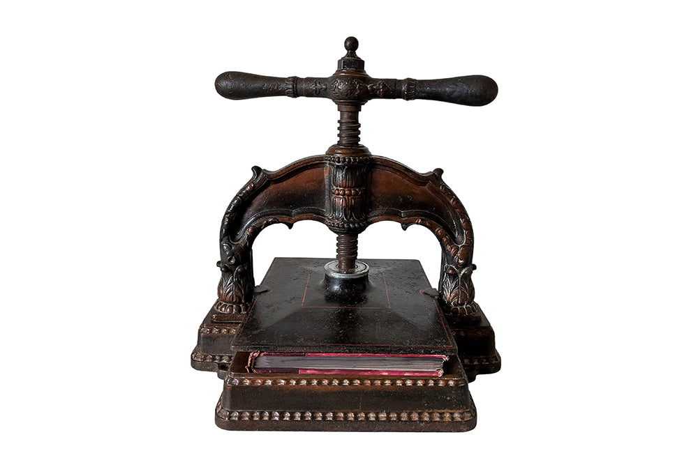 19th Century French Book Press - French Decorative Antiques - Vernacular Antiques - Bookpress - Decorative Accessories - Book Collectors - Flower Press - Antique Shops Tetbury - adpsantiques - AD & PS Antiques