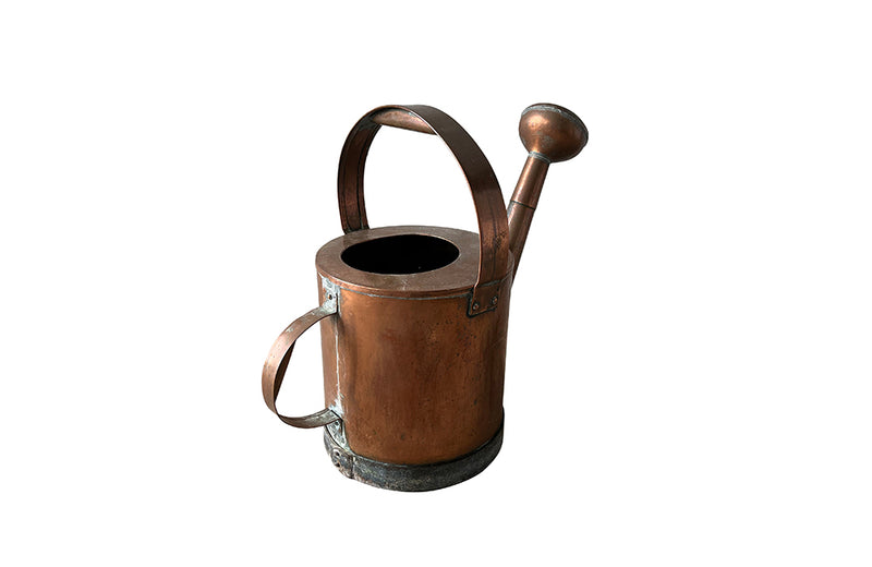 19th Century French Copper Watering Can - French Garden Antiques - Garden Antiques - Decorative Accessories - Garden Accessories - Watering Can - Copper Antiques - French Garden - Antique Shops Tetbury - adpsantiques - AD & PS Antiques