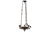 French neogothic revival chandelier - Ecclesiastic hanging light - candle lighting – chandelier - antique lighting - antique chandelier - french antiques - AD & PS Antiques