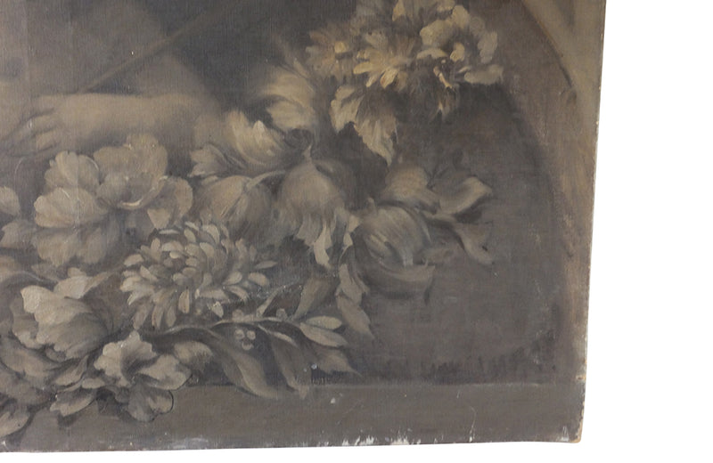 Beautiful French 19th Century Grisaille Painting - Antique Paintings - French Antiques - Wall Decoration - Wall Art - Cherubs - French Antiques - Decorative Antiques - Art - Antique Shops Tetbury - AD & PS Antiques