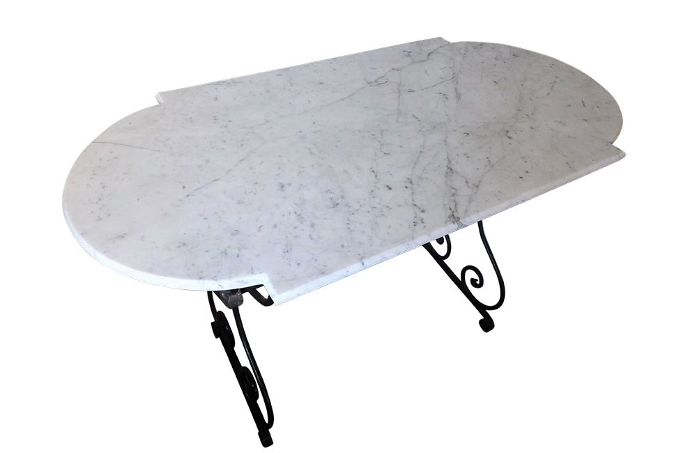 19th Century French Garden Table - French Antique Table - Antique Console Table - French Antique Furniture - Garden Antiques - Antique Garden Table – Antique Marble Top Table - Decorative Antique Furniture - AD & PS Antiques