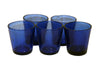 Set of Five French Blue Votive Glasses - French Decorative Antiques - Decorative Accessories - Candle Lighting - Drinking Glasses -  Blue Glass -Votive Glasses - French Antiques - Antique Shops Tetbury - AD & PS Antiques