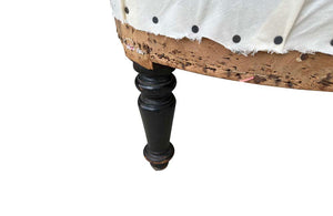 Pair Of French Napoleon III Tufted Armchairs - French Antique Furniture - Antique chairs - Antique Armchairs - French Antique Chairs - Scroll Back Armchairs - Antique French Armchairs -  - AD & PS Antiques 