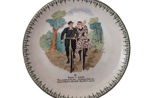SET OF TWELVE BICYCLE THEMED PLATES