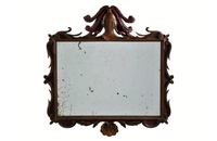 FRENCH CARVED HERALDIC MIRROR
