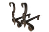 PAIR OF IRON BUCKLE ANDIRONS