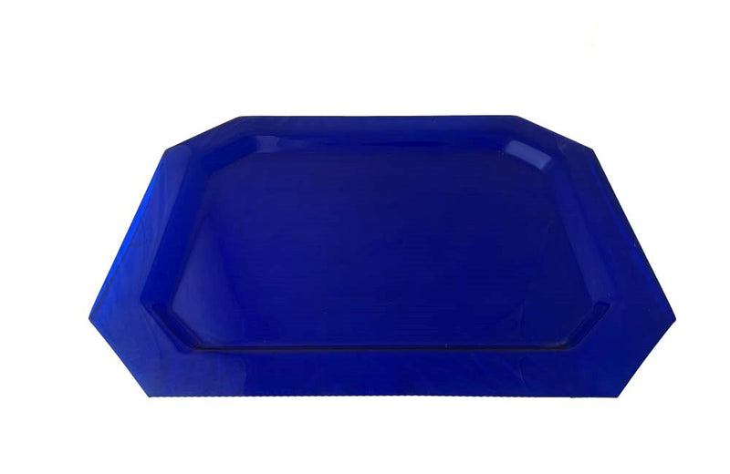 Large Blue Lucite Serving Tray - Decorative Accessories - Mid Century Accessories - Vintage Tray - Lucite Tray - French Decorative Accessories - Antique Shops Tetbury - adpsantiques - AD & PS Antiques